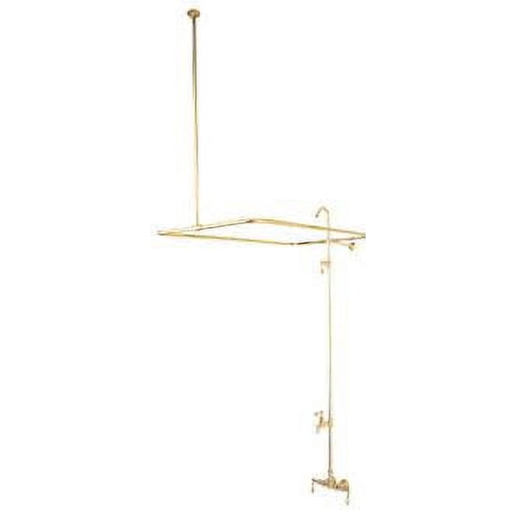 Elements Of Design DT0618AL Triple Handle Wall Mounted Clawfoot Tub Filler And Shower