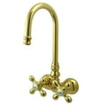 thumbnail image 1 of Elements Of Design Dt0712ax Double Handle Wall Mounted Clawfoot Tub Filler - Brass, 1 of 1