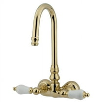 Elements Of Design Dt0712pl Double Handle Wall Mounted Clawfoot Tub Filler - Brass