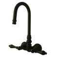 thumbnail image 1 of Elements Of Design Dt0715al Double Handle Wall Mounted Clawfoot Tub Filler - Bronze, 1 of 1