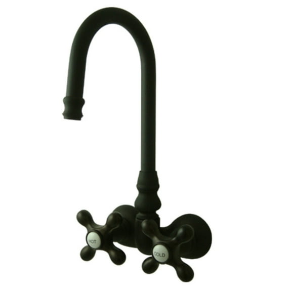 Elements Of Design Dt0715ax Double Handle Wall Mounted Clawfoot Tub Filler - Bronze