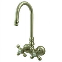 Elements Of Design Dt0718ax Double Handle Wall Mounted Clawfoot Tub Filler - Nickel