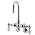 thumbnail image 1 of Elements Of Design Dt0821cl Double Handle Wall Mounted Clawfoot Tub Filler - Chrome, 1 of 1