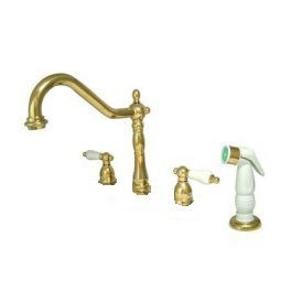 Elements Of Design Eb1792pl New Orleans Double Handle Kitchen Faucet - Brass