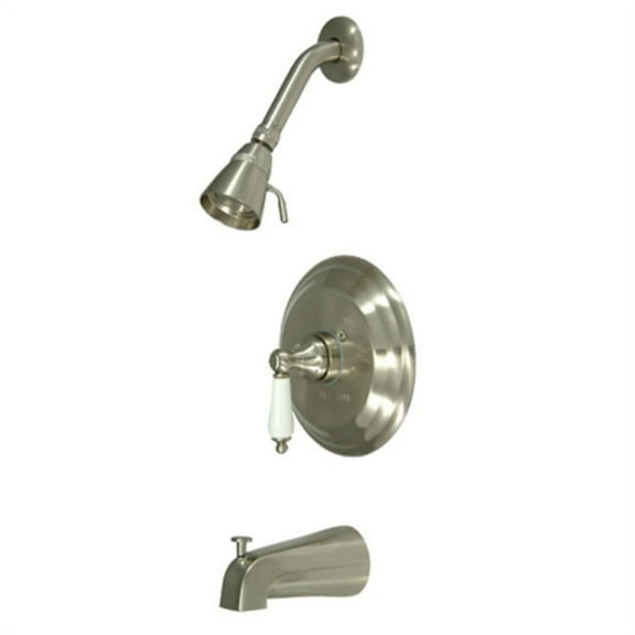 Elements Of Design Eb3638pl Single Handle Tub And Shower Trim - Nickel