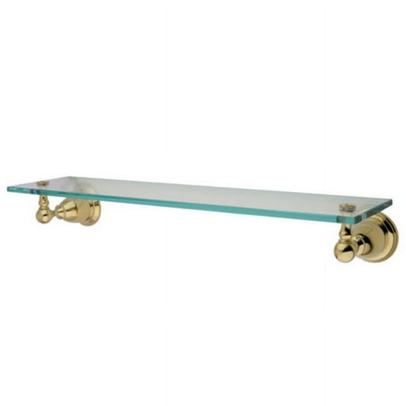 Elements Of Design Eba1759pb 20" Wall Mounted Glass Shelf From The New Orleans Collection