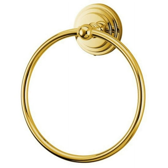 Elements Of Design Eba2714pb 6" Towel Ring From The Manhattan Collection - Brass
