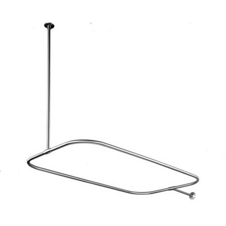 Elements Of Design Ed3151 Rectangular Style Shower Curtain Rod - Chrome