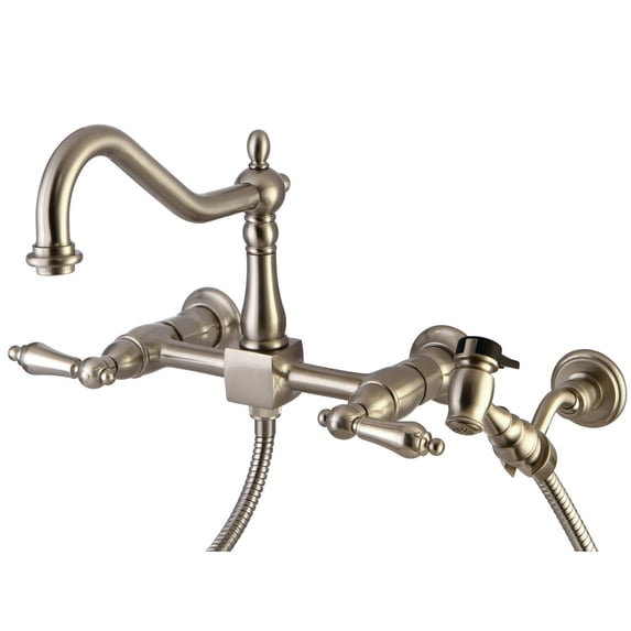 Elements Of Design ES1248ALBS Wall Mounted High Arc Kitchen Faucet - Nickel