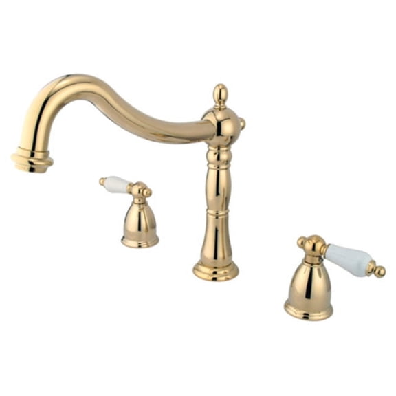 Elements Of Design ES1342PL Double Handle 8" To 14" Widespread Deck Mounted Roman Tub