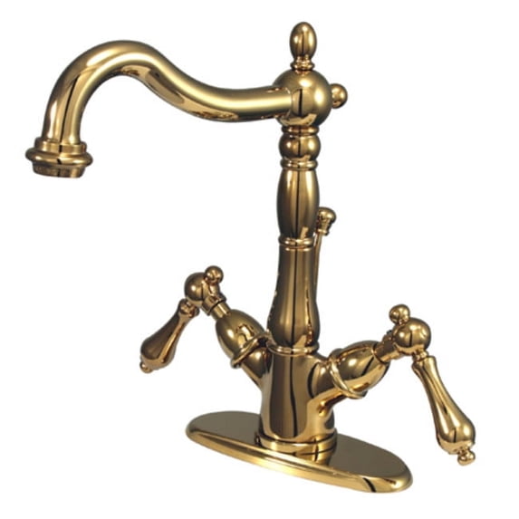 Elements Of Design ES1432AL Double Handle 4" Single Hole Bathroom Faucet - Brass