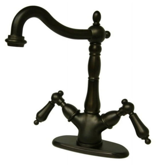 Elements Of Design Es1435al Double Handle 4" Single Hole Bathroom Faucet - Bronze