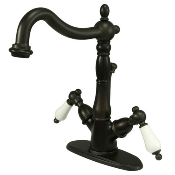 Elements Of Design Es1435pl Double Handle 4" Single Hole Bathroom Faucet - Bronze