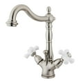 thumbnail image 1 of Elements Of Design Es1438px Double Handle 4" Single Hole Bathroom Faucet - Nickel, 1 of 1