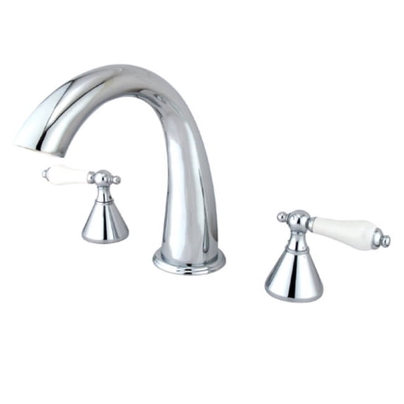 Elements Of Design ES2361PL Double Handle Widespread Deck Mounted Roman Tub Filler -