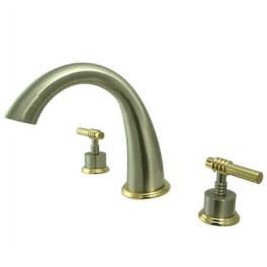 Elements Of Design Es2369ml Double Handle Deck Mounted Roman Tub Filler - Brass