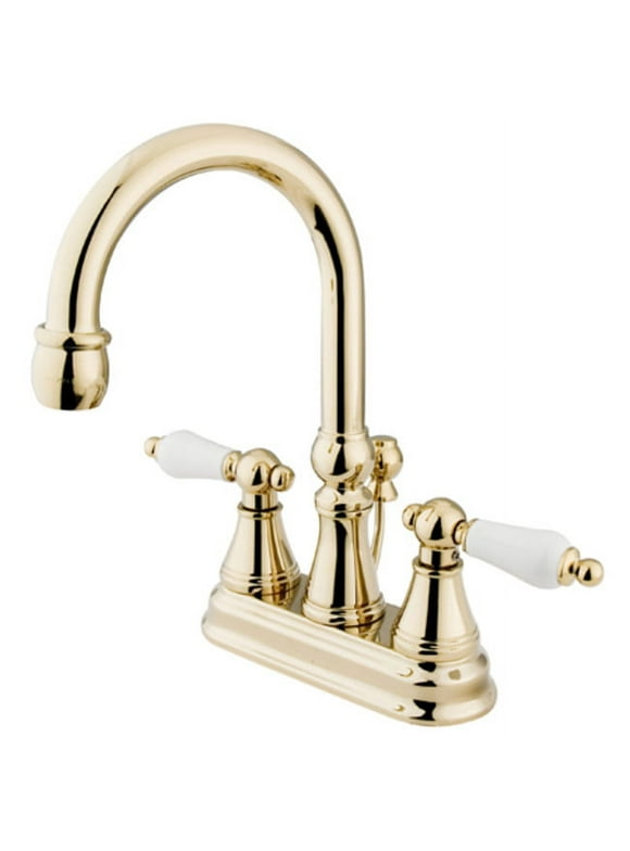 Elements Of Design Es2612pl Double Handle 4" Centerset Bathroom Faucet - Brass
