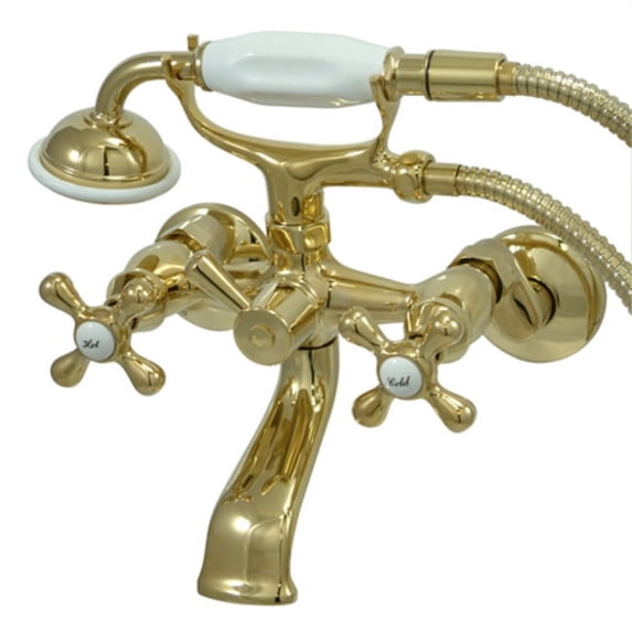 Elements Of Design ES2662X Double Handle 3-1/2" To 8-1/2" Center Wall Mounted Clawfoot Tub