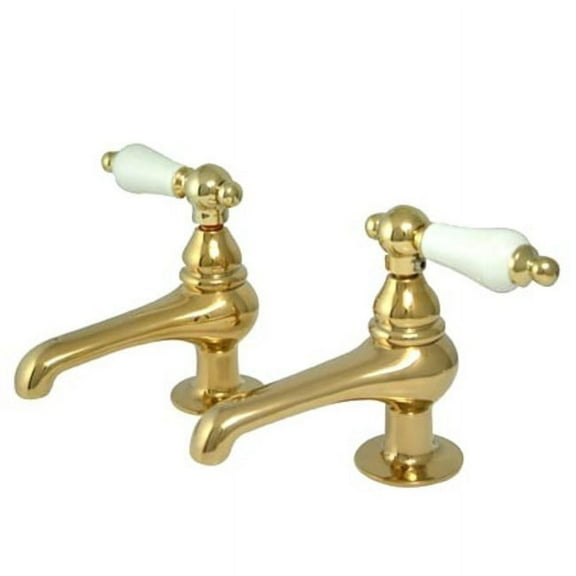 Elements Of Design Es3202pl Double Handle Lavatory Basin Tap - Brass