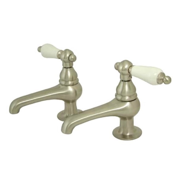 Elements Of Design Es3208pl Double Handle Lavatory Basin Tap - Nickel