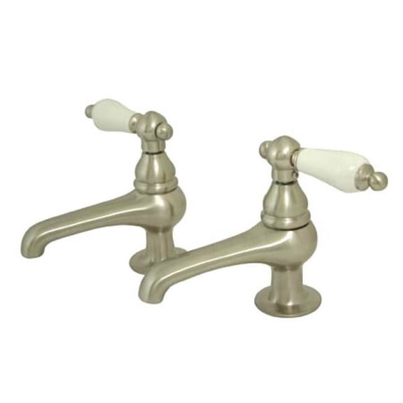Elements Of Design Es3208pl Double Handle Lavatory Basin Tap - Nickel