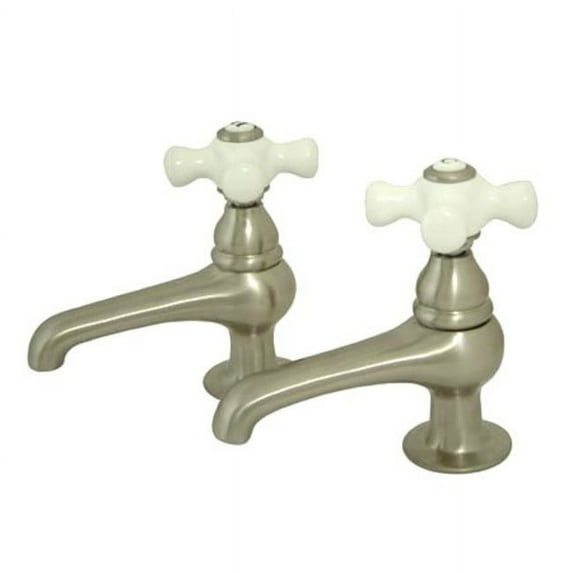 Elements Of Design Es3208px Double Handle Lavatory Basin Tap - Nickel