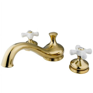 Elements Of Design Es3332px Double Handle Deck Mounted Roman Tub Filler - Brass
