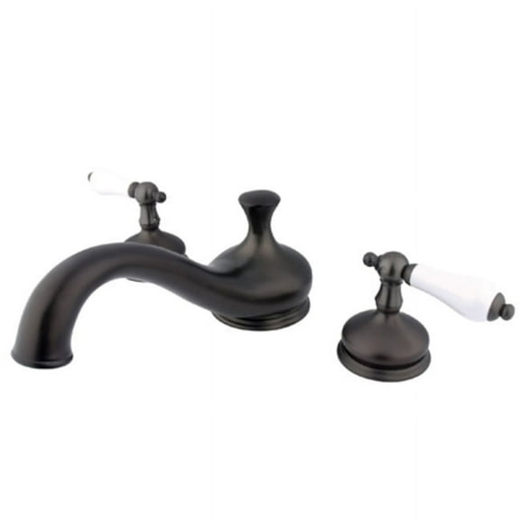 Elements Of Design Es3335pl Double Handle Deck Mounted Roman Tub Filler - Bronze
