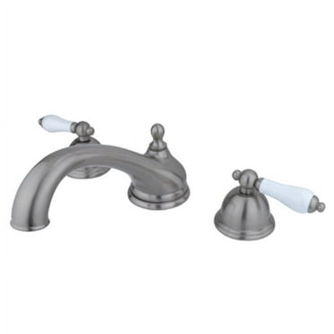 Elements Of Design Es3358pl Double Handle Deck Mounted Roman Tub Filler - Nickel