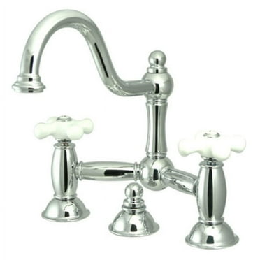 Elements Of Design Es3911px Double Handle 8" Center Bridge Bathroom Faucet - Chrome