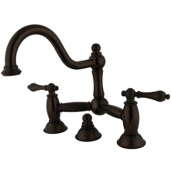 Elements Of Design ES3915AL Double Handle 8" Center Bridge Bathroom Faucet - Bronze