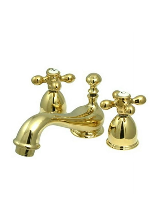 Elements Of Design Es3952ax Double Handle 4" To 8" Mini Widespread Bathroom Faucet - Brass