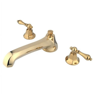 Elements Of Design Es4302al Double Handle Widespread Deck Mounted Roman Tub Filler - Brass