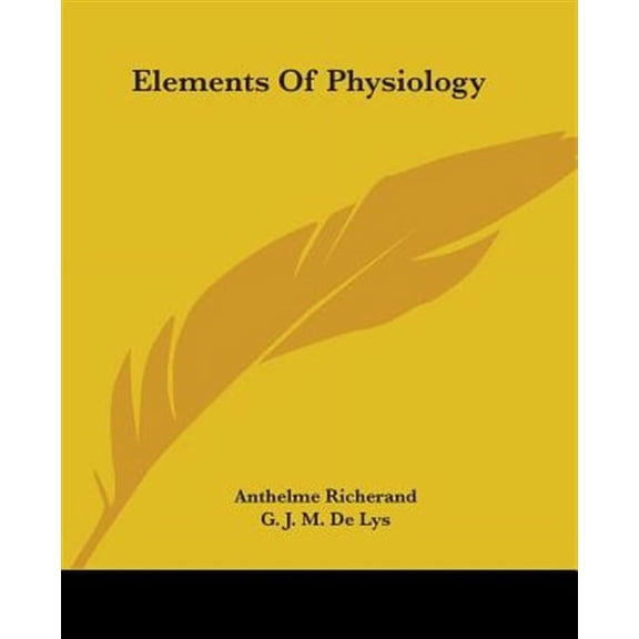 Elements Of Physiology