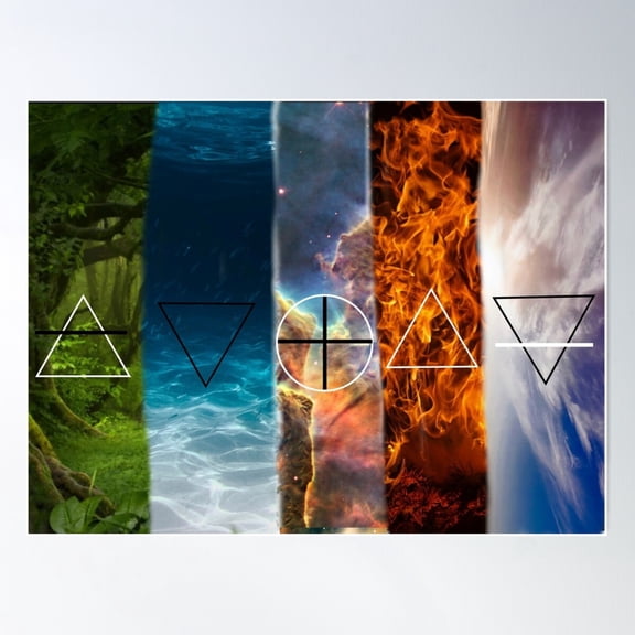 Elements Poster Wall Art, Modern Wall Decor For Living Room Bedroom, 12x18 UNFRAMED
