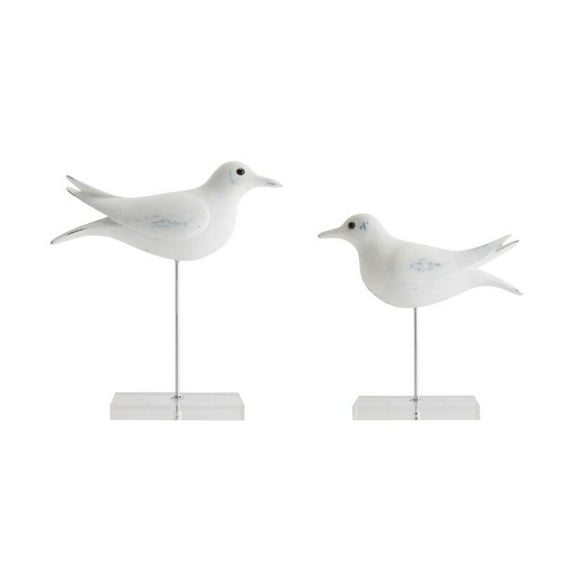 Elements Set of 2 12-inch 10-inch Resin Seagull Dec Stand