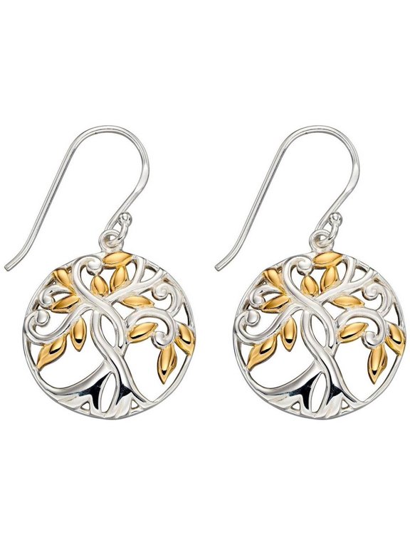 Tree of Life Earrings - Silver/Gold