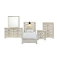 thumbnail image 1 of Elements Tarrant Twin with Lights & USB 5PC Bedroom Set in White, 1 of 3