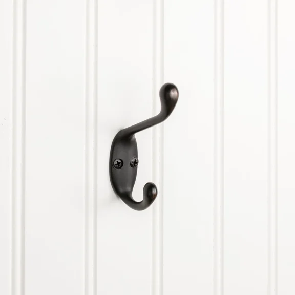 Elements Wall Double Hook, Brushed Oil Rubbed Bronze
