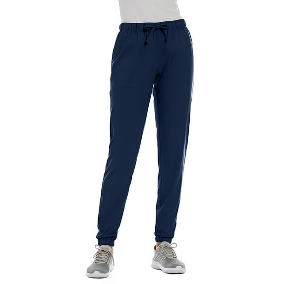 Elements Women's EL9315 Full Elastic Waistband Jogger Scrub Pant Navy X-Small