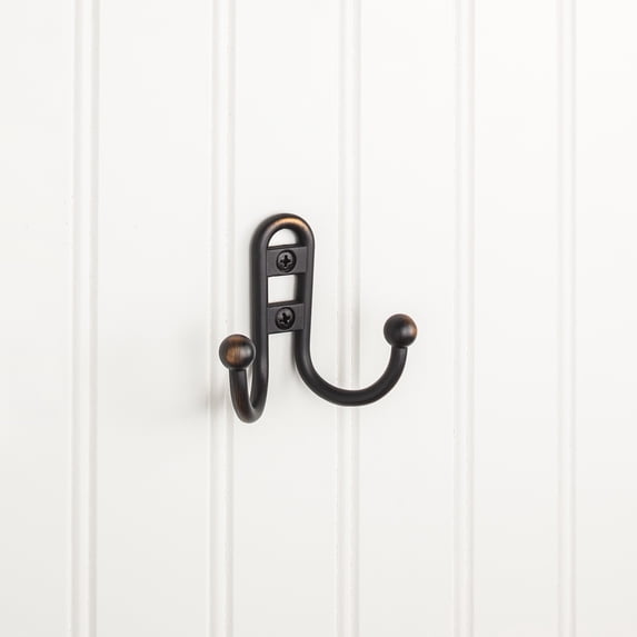 Elements YD25-256DBAC Stanton 2-9/16" Traditional Double Prong Robe Hook