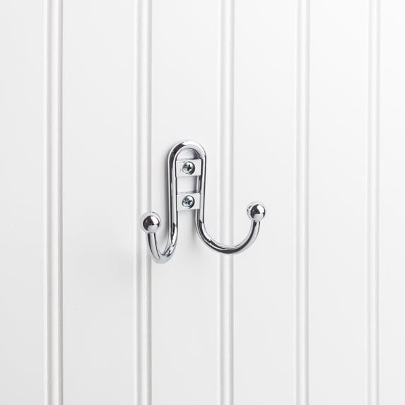 Elements YD25-256PC Stanton 2-9/16" Traditional Double Prong Robe Hook