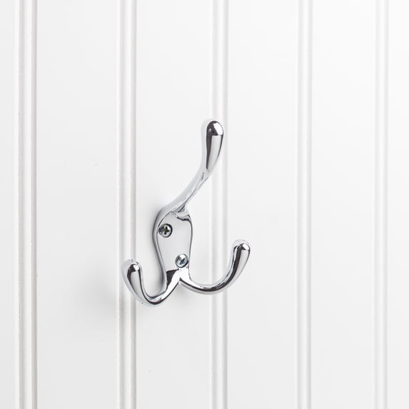 Elements YT40-400PC Kingsport 4" Traditional Triple Prong Robe Hook