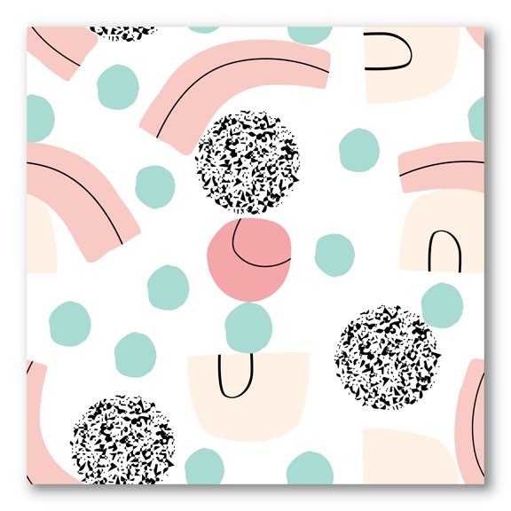 Elements and Organic In Pastel Tones 16 in x 16 in Painting Canvas Art Print, by Designart