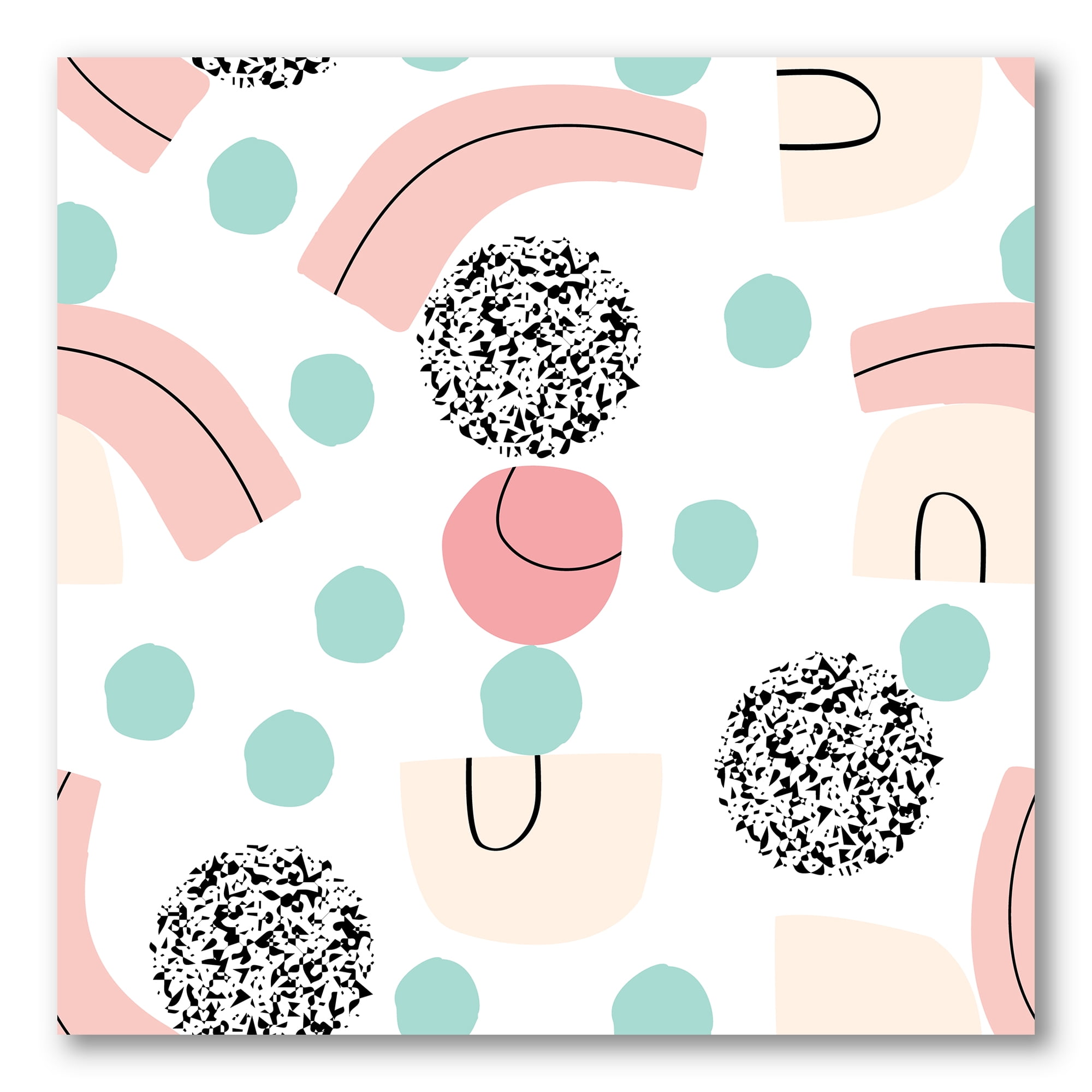 Elements and Organic In Pastel Tones 36 in x 36 in Painting Canvas Art Print, by Designart
