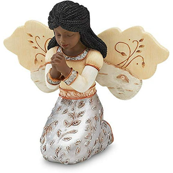 Elements in Faith Ebony Angel Figurine by Pavilion, 3-1/2-Inch, Praying