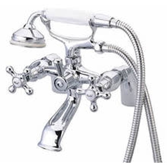 Elements Of Design Es2681x Deck Mounted Clawfoot Tub Filler Double Handle - Chrome