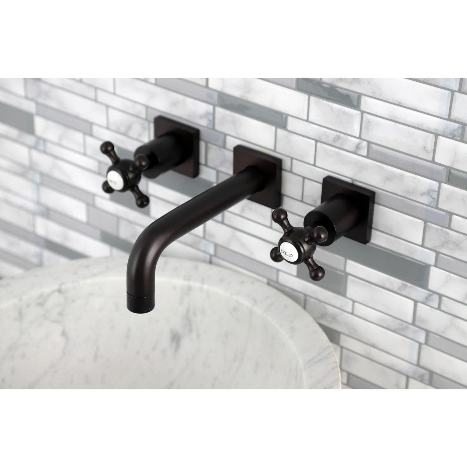 Elements of Design Hot Springs Double Handle Deck Mount Clawfoot Tub