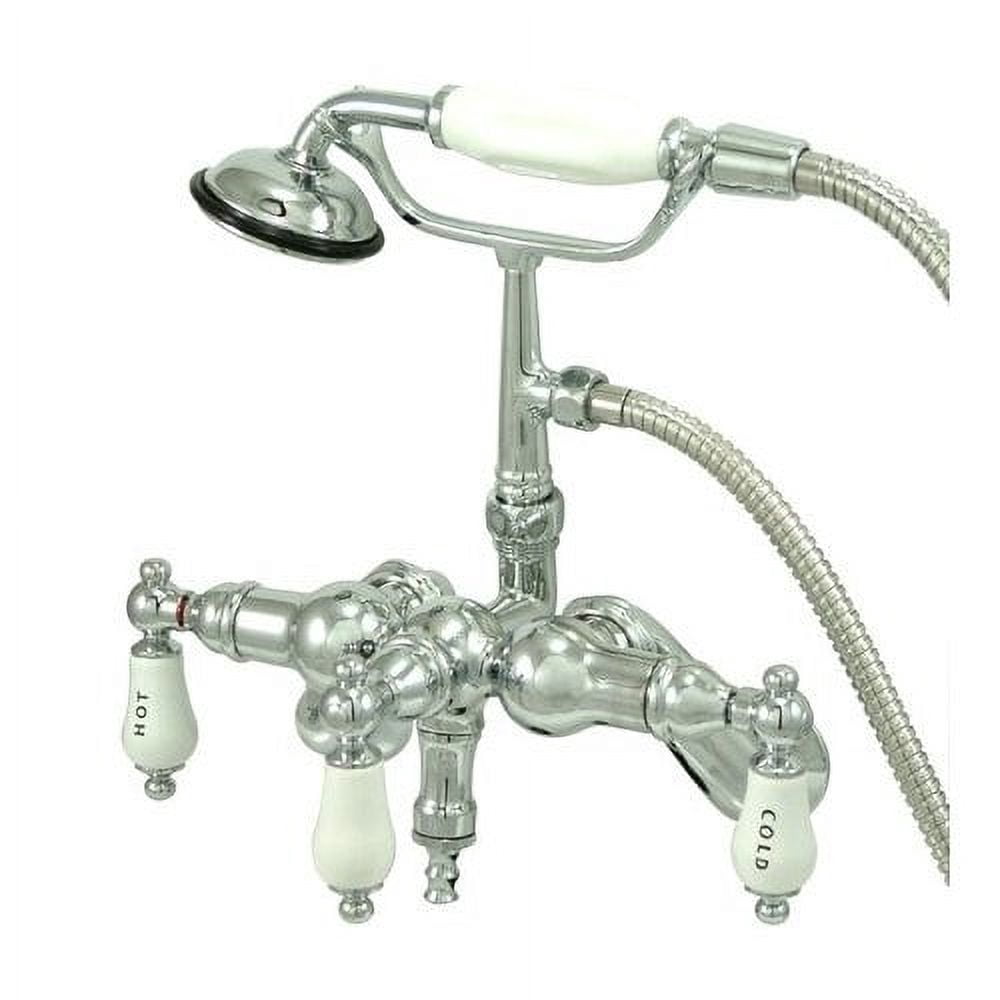 Elements of Design Hot Springs Three Handle Wall Mount Clawfoot Tub
