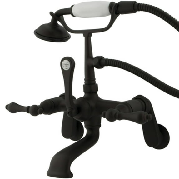 Elements Of Design Dt0515al Triple Handle Wall Mounted Clawfoot Tub Filler - Bronze